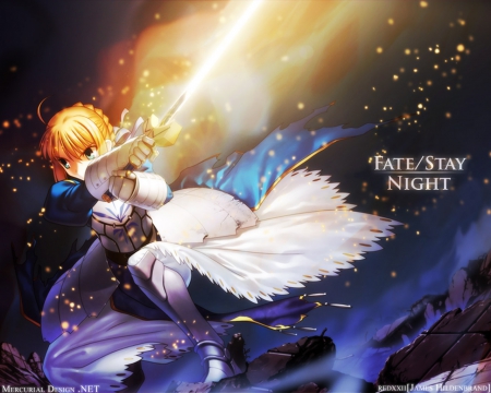 Fate/$tay Night - sword, armor, fsn, female, girl