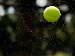 Water Spray off a Tennis Ball