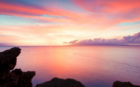 Sunset - sky, ocean, nature, sunset