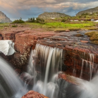 Sun Crowned Falls, Glacier National Park