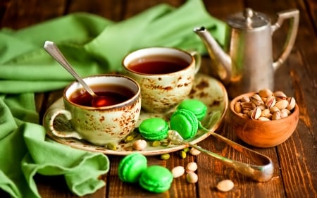 Still life - tea, photo, still life, cups, green