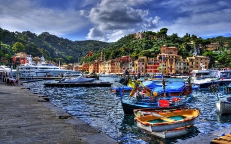 Boats - boats, nature, hd, harbor, port, fish, see