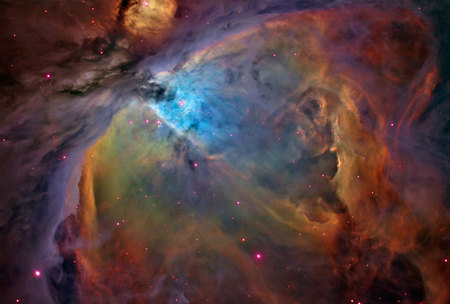 The Orion Nebula - space, sattelits, stars, galaxy, sky