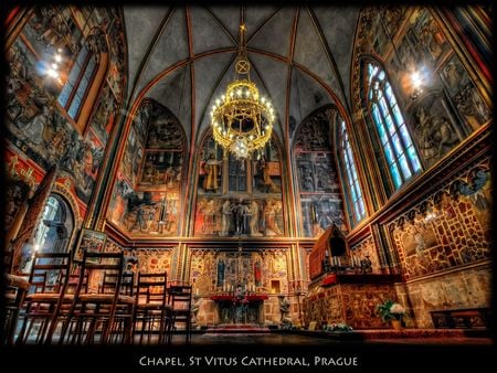 	A Chapel in St Vitus Cathedral Prague - cathedral, st vitus, chapel, prague