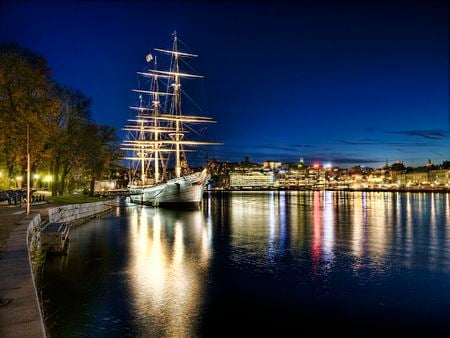 An old ship now used as hostel in Stockholm - ship, hostel, old, stockholm