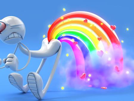 Squirting Out Rainbows - funny, colorful