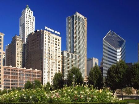 Chicago Skyline From Millennium Park Illinois - buildups, beautifull