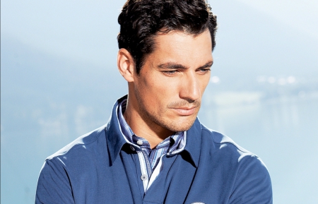 David Gandy - male, handsome, man, blue, david gandy, model