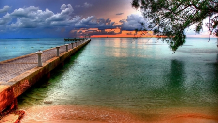 Romantic here - love, hd, nature, clouds, near, sunset