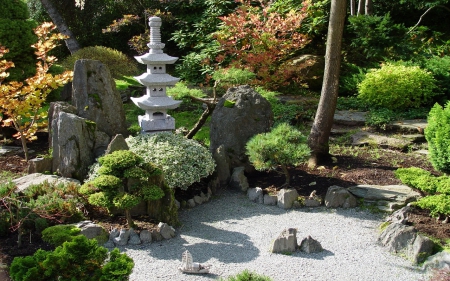 Japanese garden - nature, image, garden, japanese