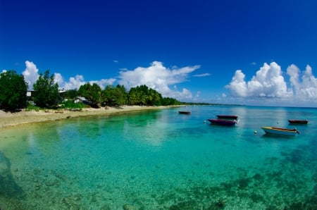 Tuvalu, Funafuti - south pacific, atoll, island, sea, boats