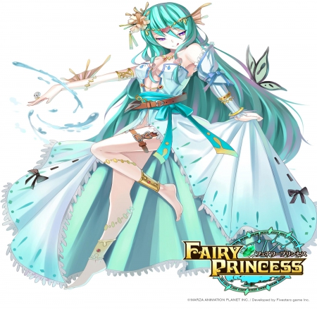 Aquaris - princess, game, girl, long hair, fairy, cg