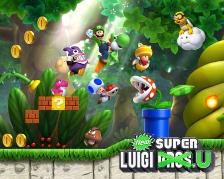 New Super Luigi U! - yoshi, baby yoshi, luigi, new super luigi u, toad, lakitu cloud