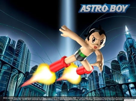 Astroboy - rockets, astroboy, metro city, ps2, playstation console