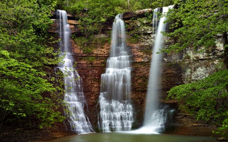 Triple Falls, Ozark National Forest, Arkansas - Trees, Nature, Waterfalls, USA