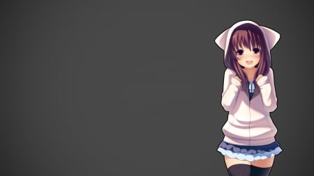 neko girl - pretty, anime, neko, girl, cute, hd