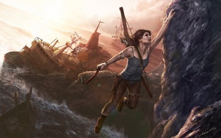 Lara Croft - Tom Raider, 2013, Art work, Lara Croft, adventure