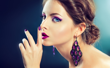 Make Up - purple, make, women, up