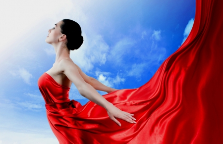 red dress - red, image, color, wallpaper, new, dress, expression