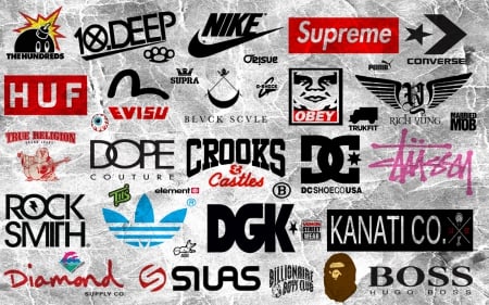 Clothing Brand Logos - Supreme, Nike, Kanati Clothing Co, Boss, lifestyle, crooks and castles, Kanati Co, HUF, SUR, Kanati, logos, OBEY, Diamond, DGK, Diamond Supply Co, streetwear brands, Hugo Boss, the hundreds, brand