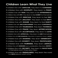 Children learn what they live