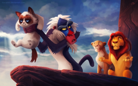 Grumpy Cat - grumpy, king, lion, cat