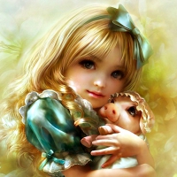 Alice with piglet