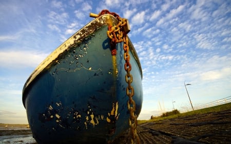 Boat - ruin, anchor, Boat, ship