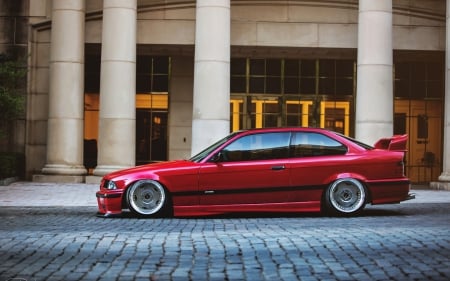 BMW - red, wheel, car, bmw