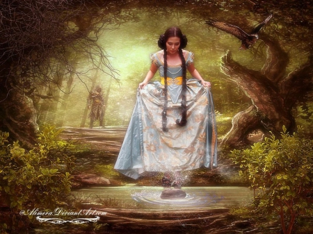 Snowwhite - snowwhite, fantasy, forest, lady