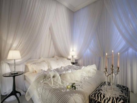 beauty bedroom - white, beauty, interior, bedroom