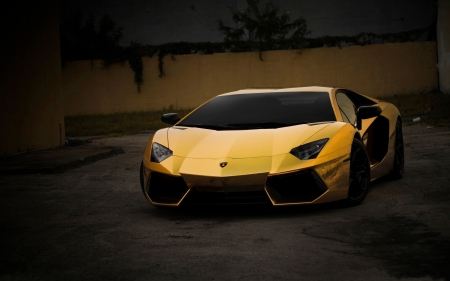 Lamborghini Aventador  Gold - Lamborghini, Gold, Cars Wallpaper, Aventador