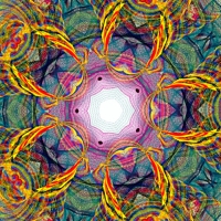 Color fantasy mandala