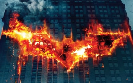 THE DARK KNIGHT - MOVIE, FIRE LOGO, BATMAN, DARK KNIGHT