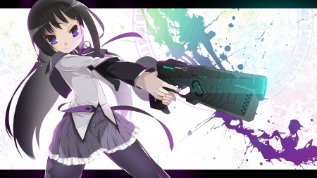 akemi homura - girl, cute, nice, gun