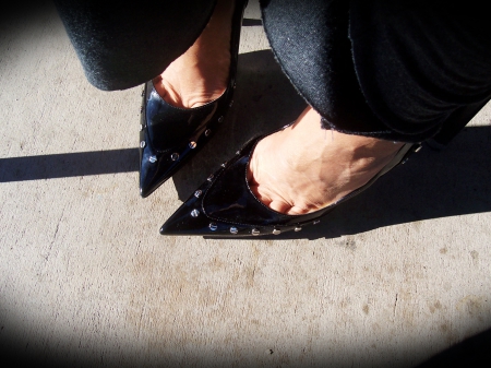 Pointed Vamps - shoes, black, pointy toes, heels, stilettos