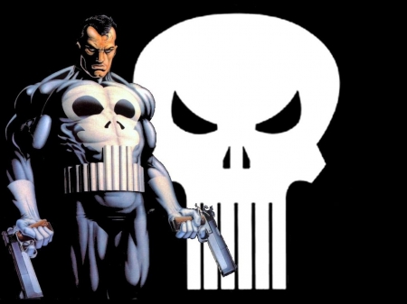 The Punisher - comics, punisher, guns, skull