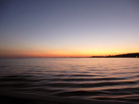 Silence - horizon, sunshine, sky, ocean, photography, sun, sunset, nature, view, blue, beautiful, red