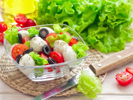 Healthy snacks - food, tomato, vegetables, leafy