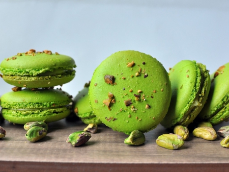 Green macarons - food, treats, macarons, green