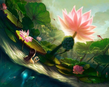 Mermaid in the Lily pond