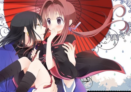 Miko Love - oriental, cute, orginal, love, miko, couple, romance