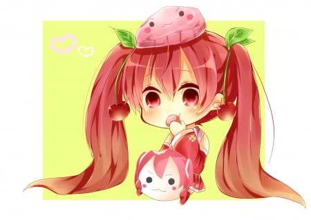 Sakura Miku - hatsune miku, chibi, pink hair, anime girl, sakura miku, kawaii, vocaloid, anime, miku, cute