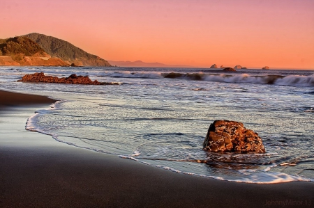 pacific coast - fun, sunset, nature, beach, ocean