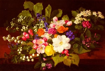 Floral Still Life - leaves, flowers, blossoms, arrangement