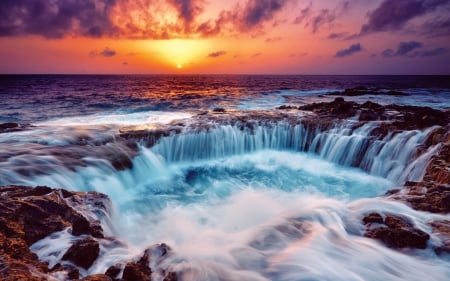 AMAZING - SUNSET, ROCKS, WATER, AMAZING