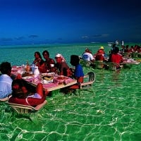 Retro 1970's Lunch in the Sea - Bora Bora