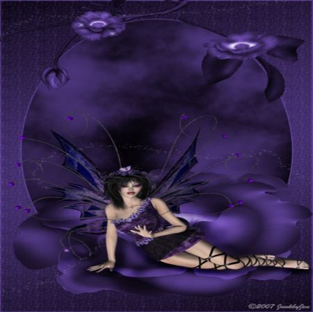 AMETHYST - purple, female, amethyst, wings, flowers, fairy