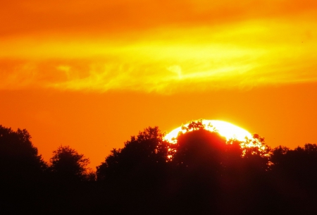 Fireball Fantastic - nature, sky, sun, sunset, sunrise