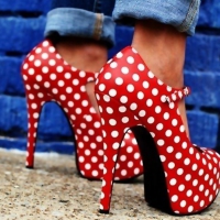 Red Polka Heels